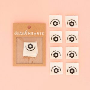 this took forever sewing organic cotton labels