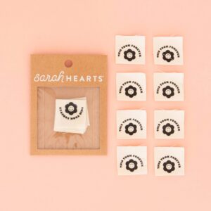 this took forever sewing organic cotton labels