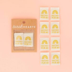 hecho por mi  sewing woven clothing label tags