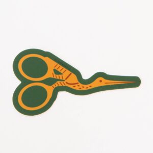 stork scissors sticker vinyl waterproof sticker