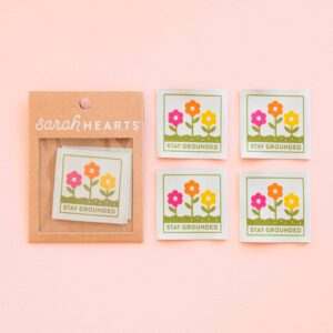 stay grounded large sewing labels for clothing and quilts