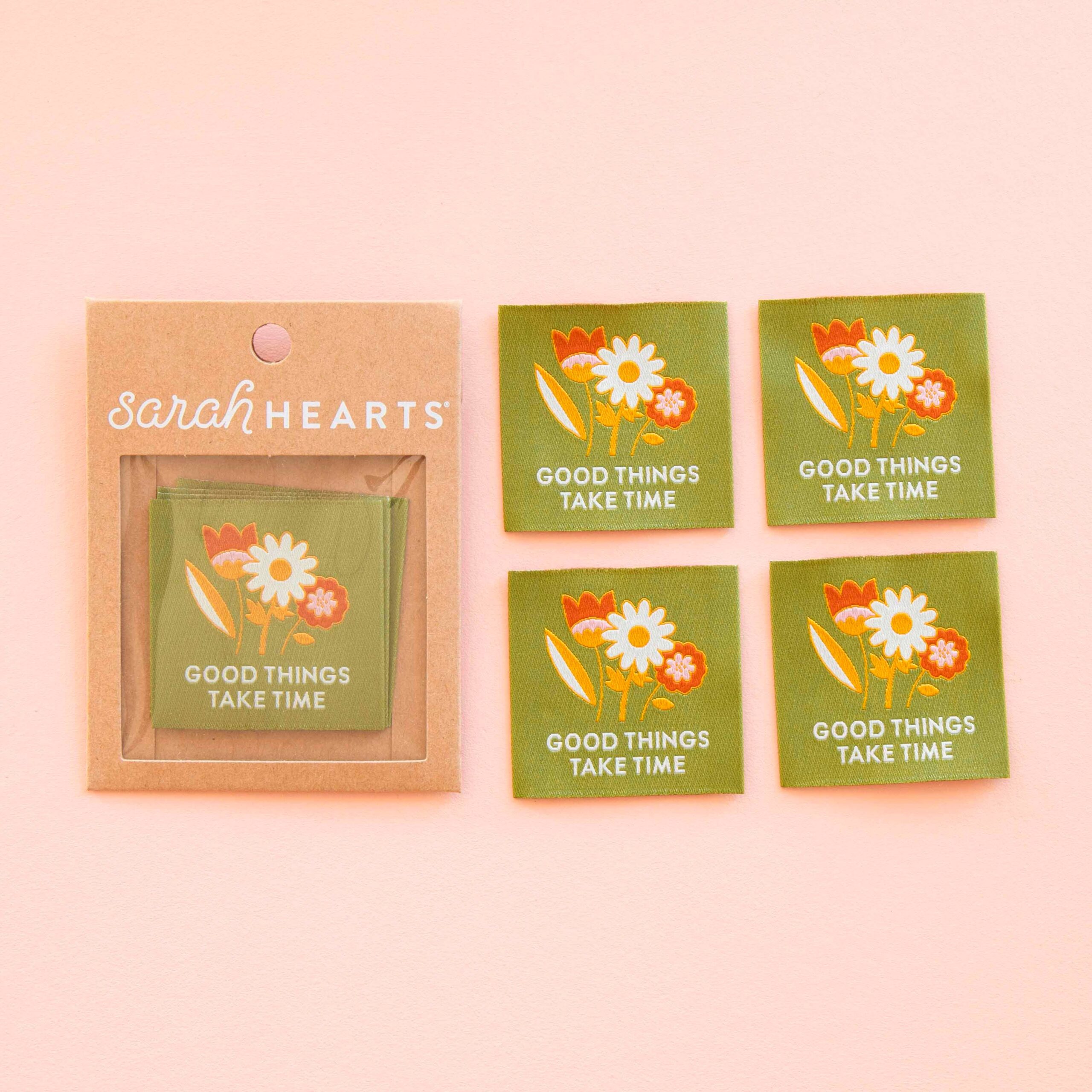 good things take time woven sewing and quilting labels good things take time woven sewing and quilting labels