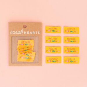 hecho por mamá sewing woven clothing label tags
