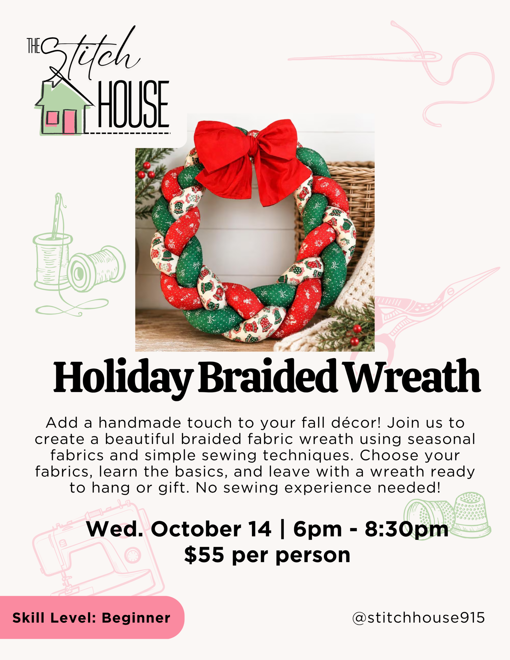 Holiday Braided Wreath