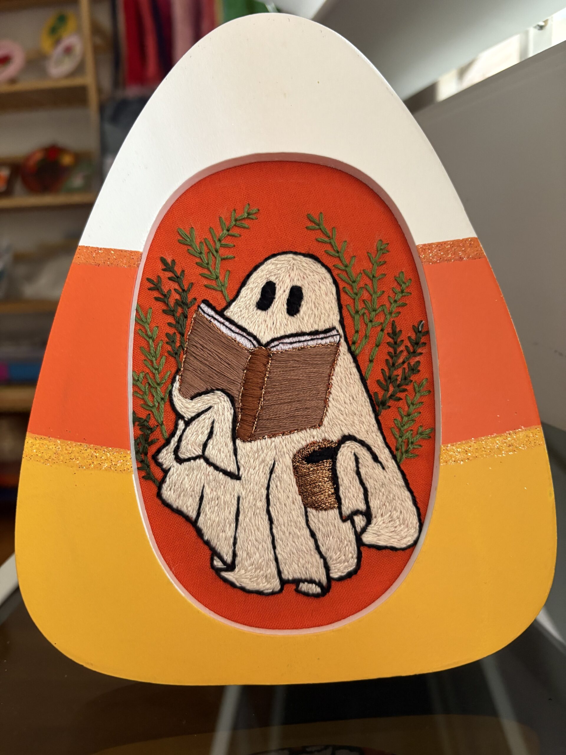 Bookish Florencio the Ghost DIY Hand Embroidery Kit by CushiCushi915