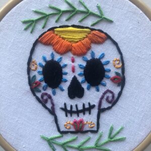 Beginner Friendly Calaverita DIY Hand Embroidery Kit by CushiCushi915